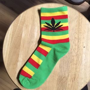 Rasta colored socks